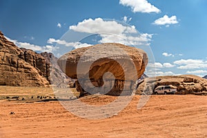 Mushroom stone, Wadi Rum, Jordan