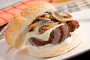 Mushroom & Swiss Burger