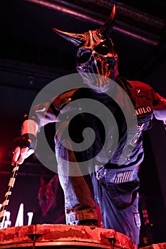 Detroit, Michigan -USA- March 25, 2023: Mushroomhead performs as special guest for Static Xl at the Fillmore DetroitRoyal Oak