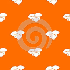 Mushrooms pattern vector orange