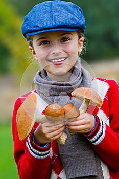 Mushrooms picking, season for mushrooms.