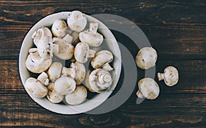 Mushrooms In Plate