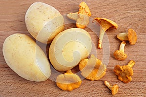 Mushrooms with potatos