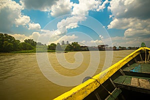 Musi river in Palembang Indonesia