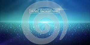 Music abstract background blue. Eps10 vector illustration.