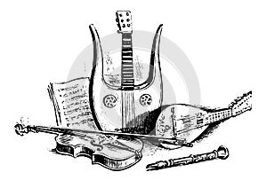 Music | Antique Design Illustrations