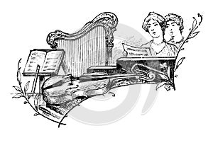 Music | Antique Design Illustrations