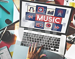 Music Audio Art Instrumental Melody Playing Concept