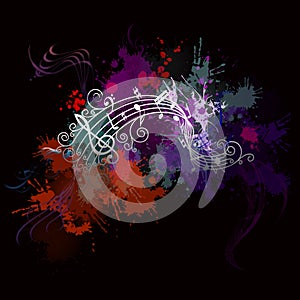 Music background with color