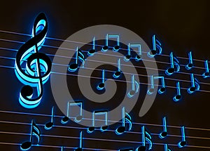 Music background design.Musical writing