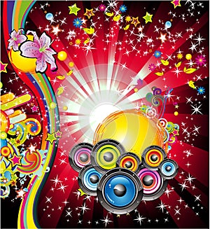 Music Background for Disco Flyers