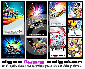 Music Background for Discoteque Flyer - Set 5