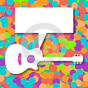 Music background with a generic acoustic guitar