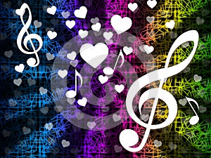 Music Background Means Tune Melody And Harmony