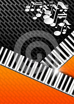 Music Background with Piano Keys