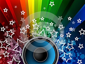 Music background with stars