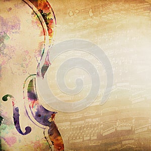 Music background with violin