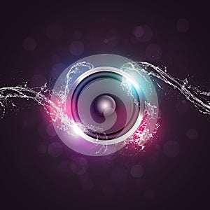 Music Ball Blue Background