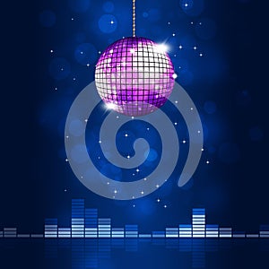 Music Ball Blue Background