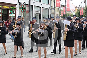 Music band on pedestrian street