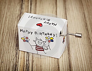 Music box with funny title happy birthday