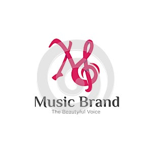 Music brand logo designs simple modern for intonation concept