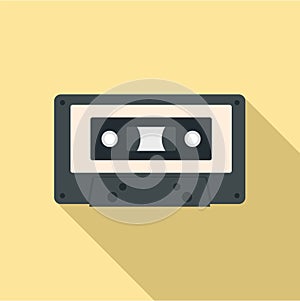 Music casette icon, flat style photo