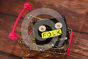 Music Cassette Tape. Folk