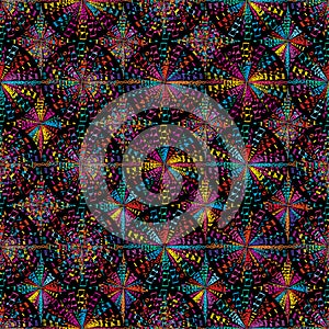 Music circle colorful seamless pattern