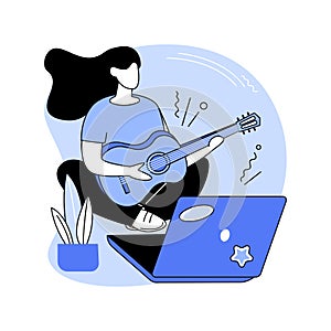 Music classes isolated cartoon vector illustrations.