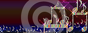 Music colorful platform banner RGB