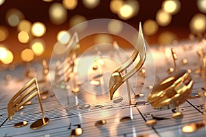 music concept. musical notes. Generated by AI