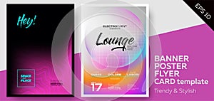 Music Covers for Summer Electronic Fest or Club Party Flyer.