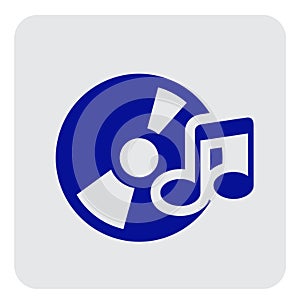 Music Disc Simpel Logo Icon Vector Ilustration