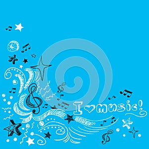 Music doodle background