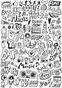 Music doodles set