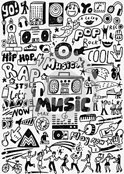 Music doodles set