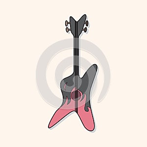 Music eletricity guitar theme elements vector,eps