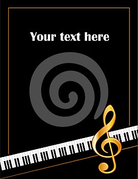 Music Entertainment Poster Frame, Black Background