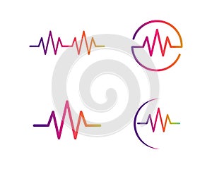 music,equaizer and sound effect ilustration logo vector icon