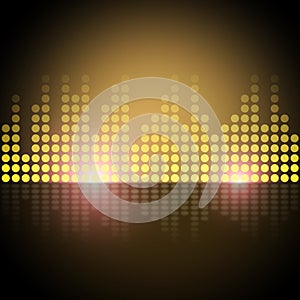 Music Equalizer Background Shows Frequency Meter Or Sound Analyzer.