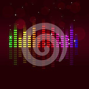 Music Equalizer Multicolor Background