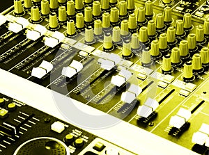 Music equalizers & mixers console of DJ