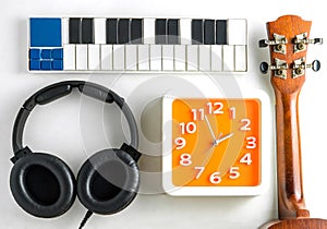 Music equipment for music production time.