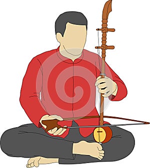 Music Erhu Vector Illustration photo