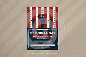 Memorial Day vertical flyer template