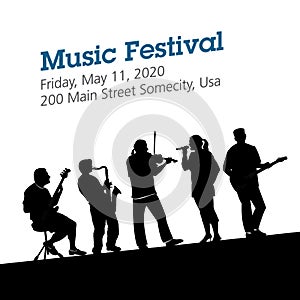 Music festival poster background template! photo
