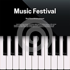 Music festival poster template with text space