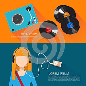 Music flat vector illustration