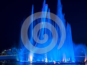 Music fountain in the Olympic Park in Sochi, Russia